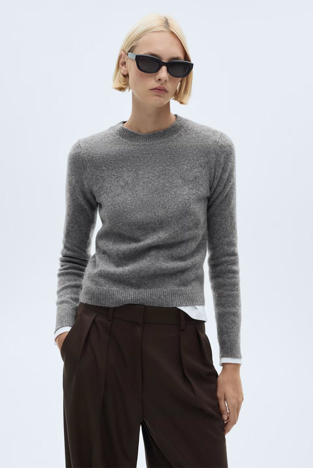 MANGO - Sweater Punto Manga Larga Mujer Mango