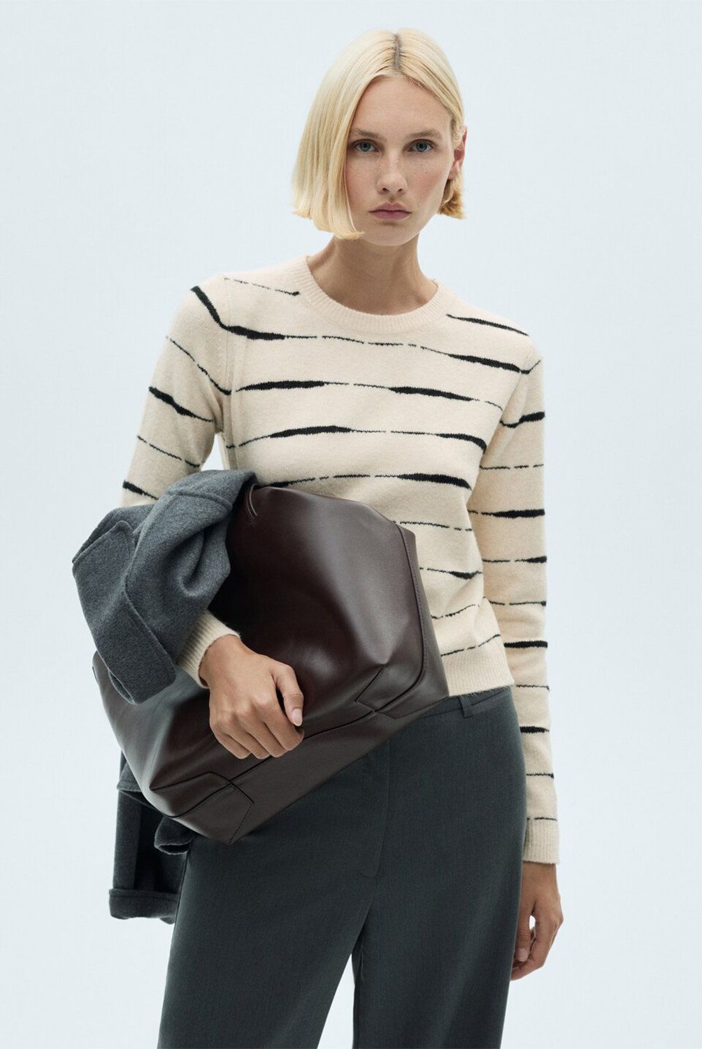 MANGO - Sweater Rayas Cuello Redondo Mujer Mango