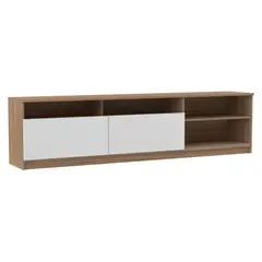 STANFORD - Rack Belluno 2 Puertas 2 Repisas Bicolor