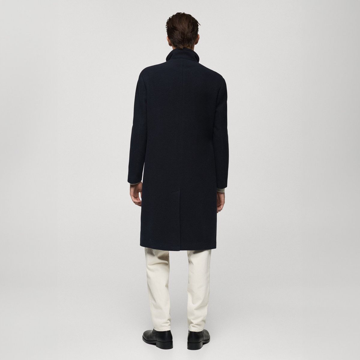 MANGO MAN - Abrigo Largo Lana Cuello Chimenea Hombre Mango Man