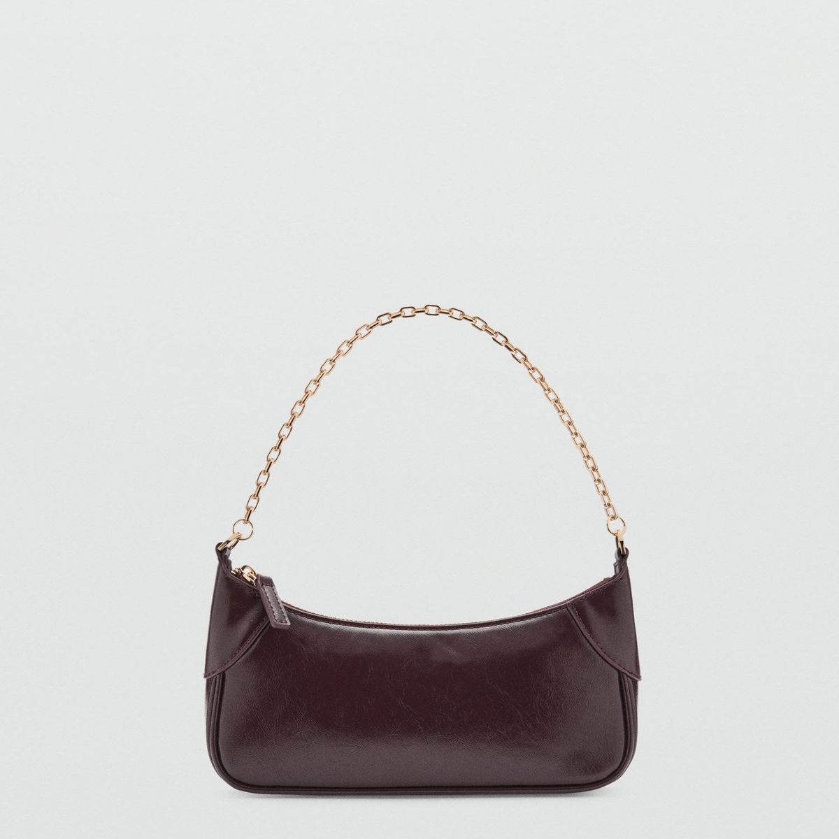 MANGO - Bolso Doble Asa Cadena Mujer Mango