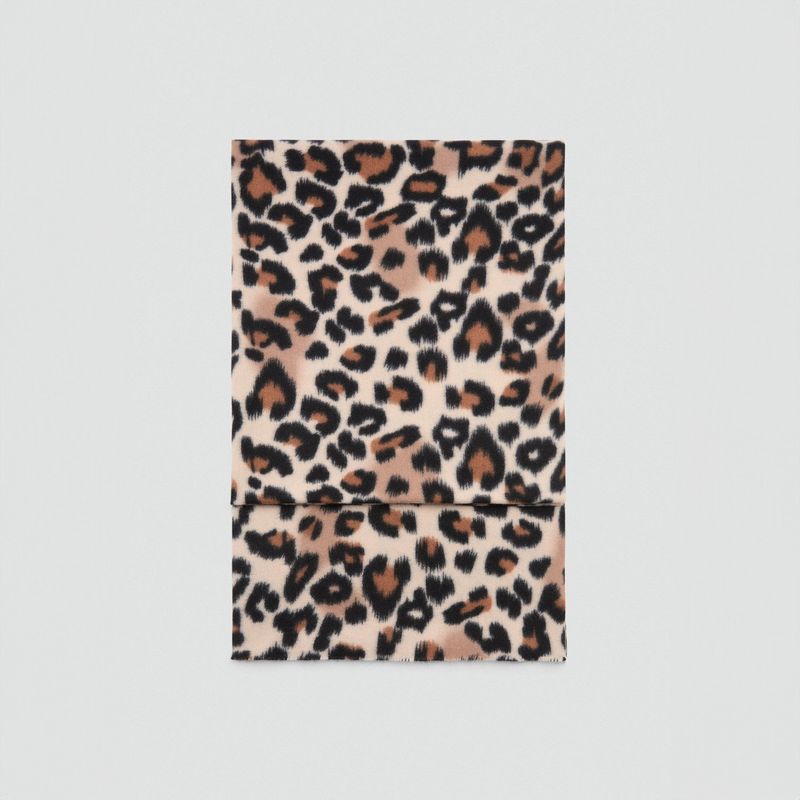 MANGO - Bufanda Estampado Leopardo Mujer Mango