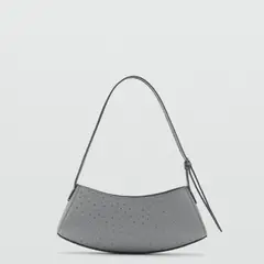 MANGO - Bolso Ovalado Textura Mujer