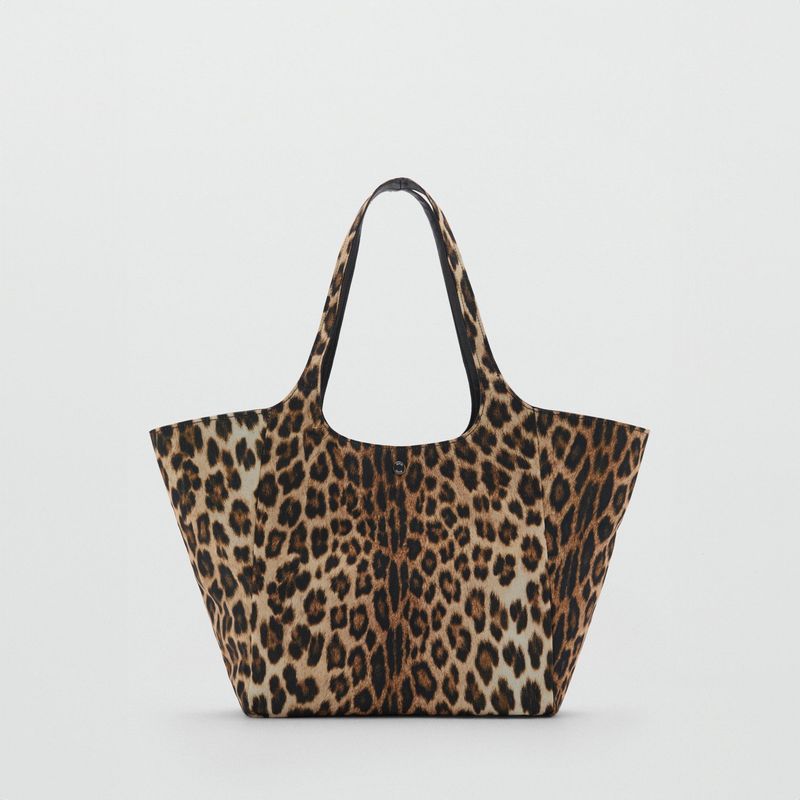 MANGO - Bolso Nylon Doble Asa Mujer Mango