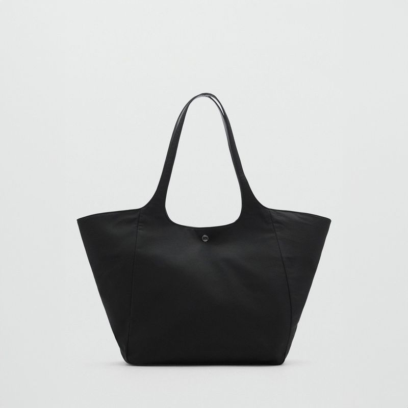 MANGO - Bolso Nylon Doble Asa Mujer Mango