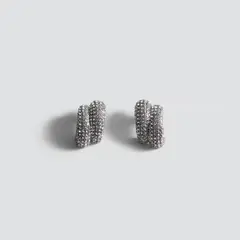 MANGO - Aros Cristales Facetados Mujer