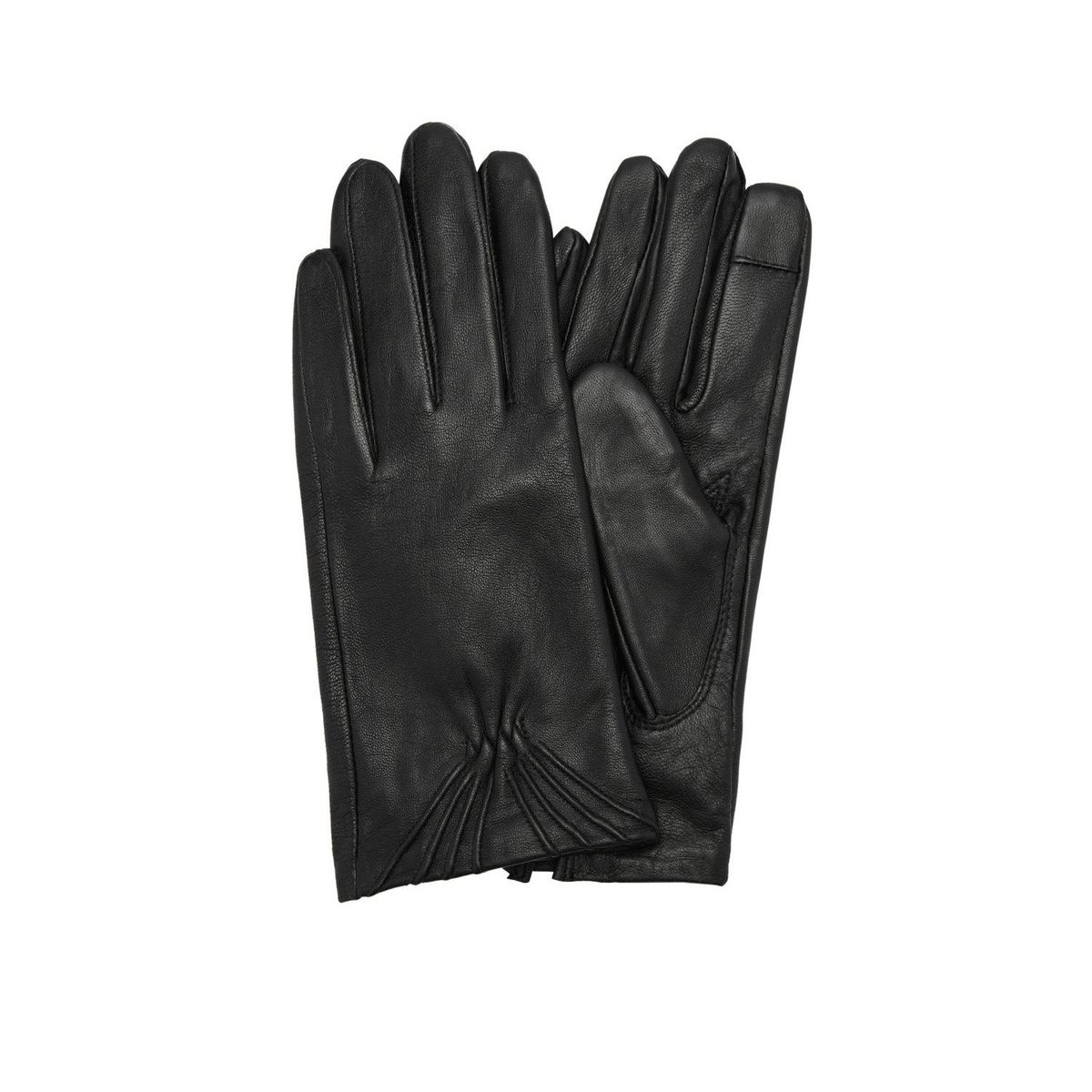 MANGO - Guantes Piel Detalle Fruncido Mujer Mango