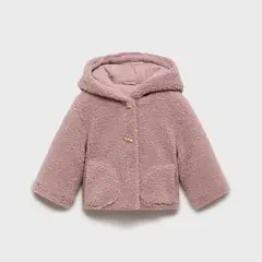 MANGO KIDS - Abrigo Borreguito Capucha Unisex Bebé