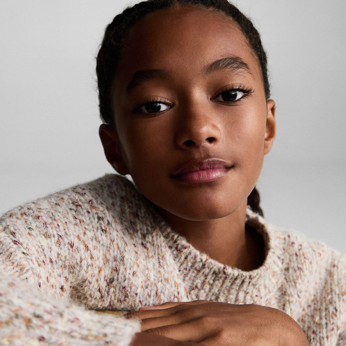 MANGO KIDS - Sweater Punto Trenzado Niña Mango Kids