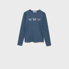 MANGO KIDS - Polera Estampada Canalé Niña