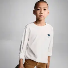 MANGO KIDS - Polera Manga Larga Estampada Niño