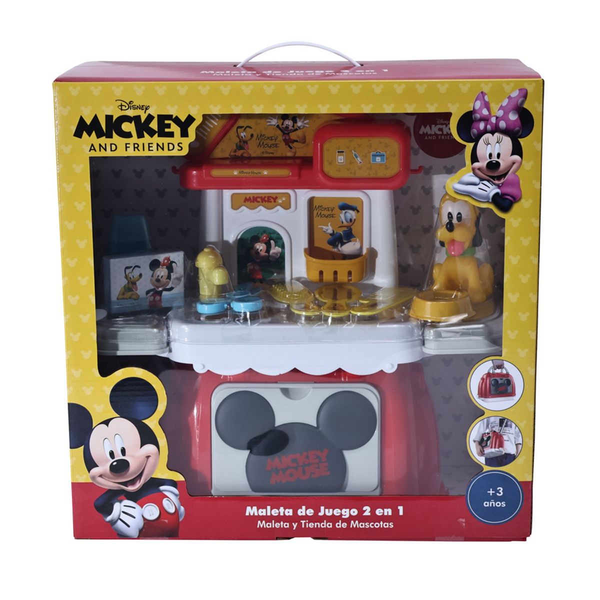 INFANTOYS - Mickey Bolso de Mano 2 en 1 Tienda de Mascota Infantoys
