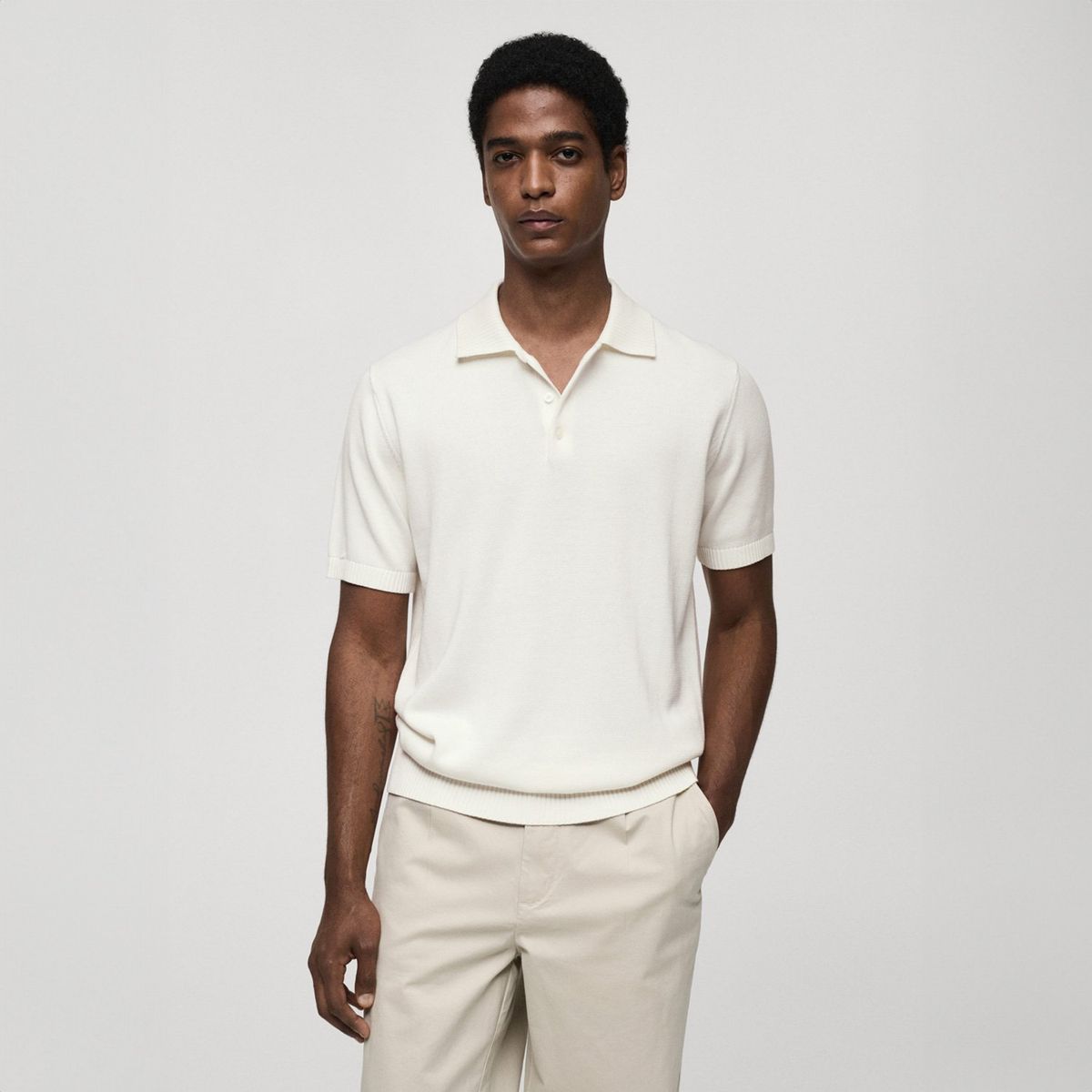 MANGO MAN - Polo Punto Fino Algodón Hombre Mango Man