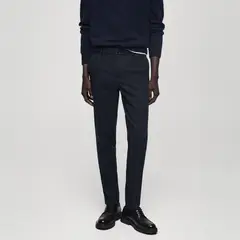 MANGO MAN - Pantalón Slim Fit Algodón Cuadros Hombre