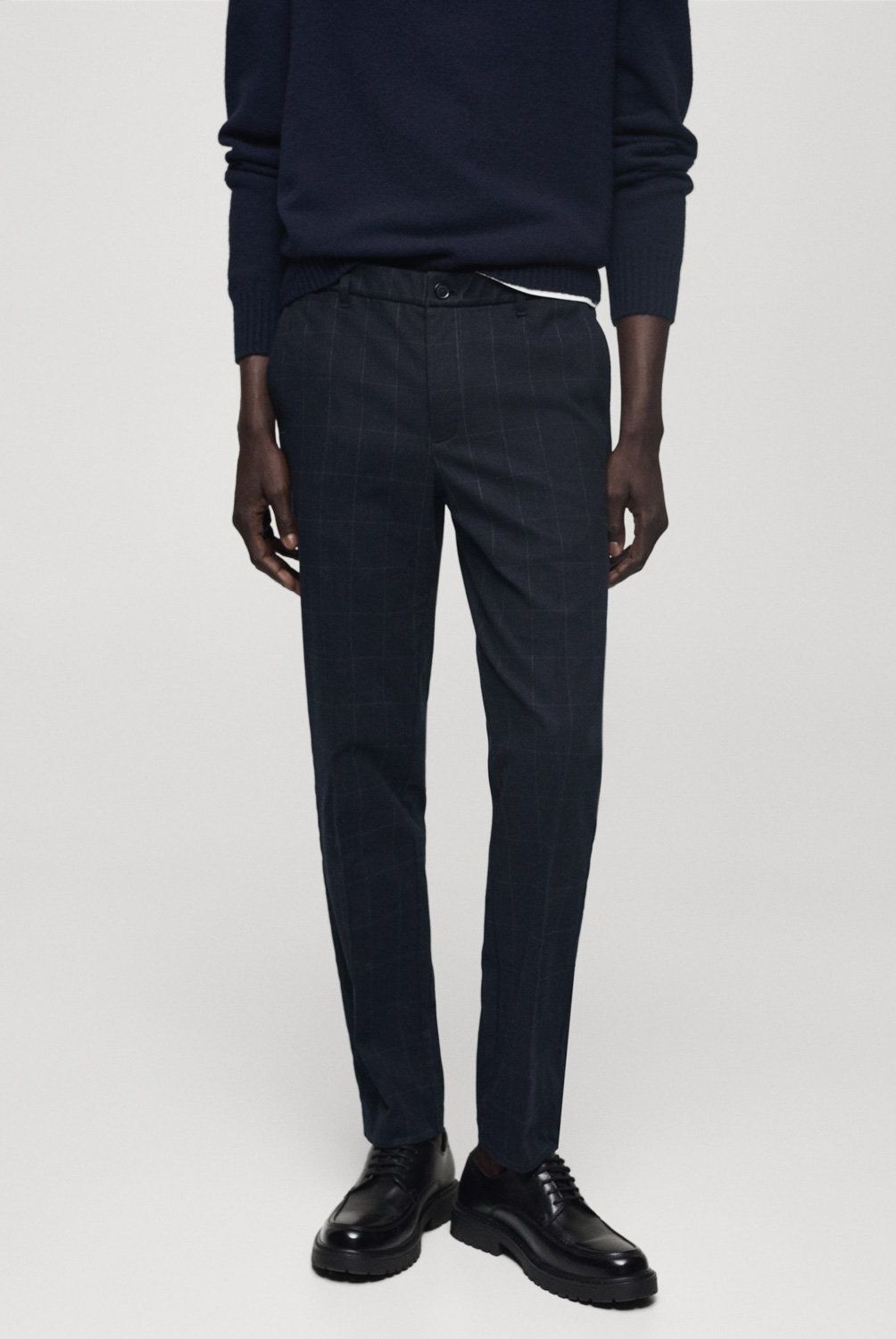 MANGO MAN - Pantalón Slim Fit Algodón Cuadros Hombre Mango Man