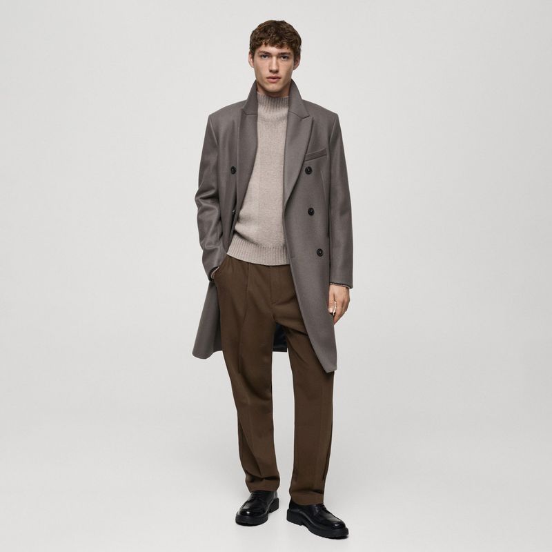 MANGO MAN - Pantalón Regular Fit Fluido Pinzas Hombre Mango Man