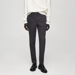 MANGO MAN - Pantalón Slim Fit Algodón Cuadro Escocés Hombre