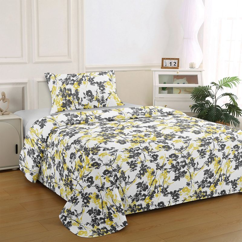 ILLUSIONS - Quilt Bruselas Amarillo 1.5 Plaza Illusions