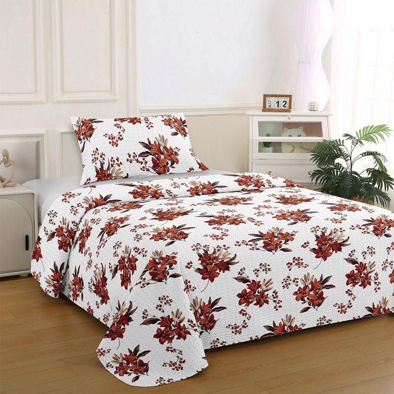 ILLUSIONS - Quilt Bruselas Marron 1.5 Plaza Illusions