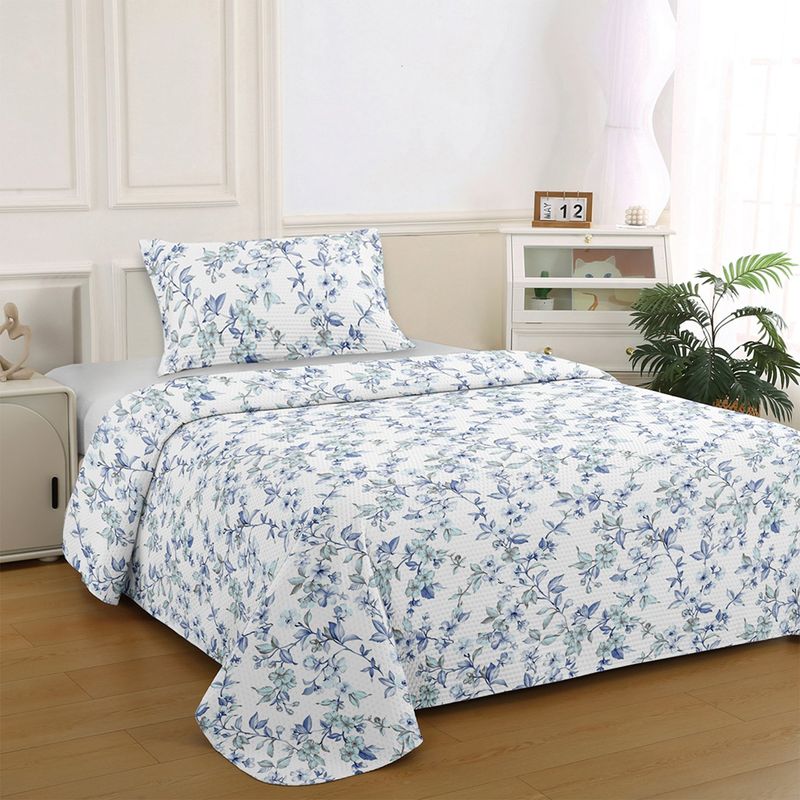 ILLUSIONS - Quilt Bruselas Celeste 1.5 Plaza Illusions
