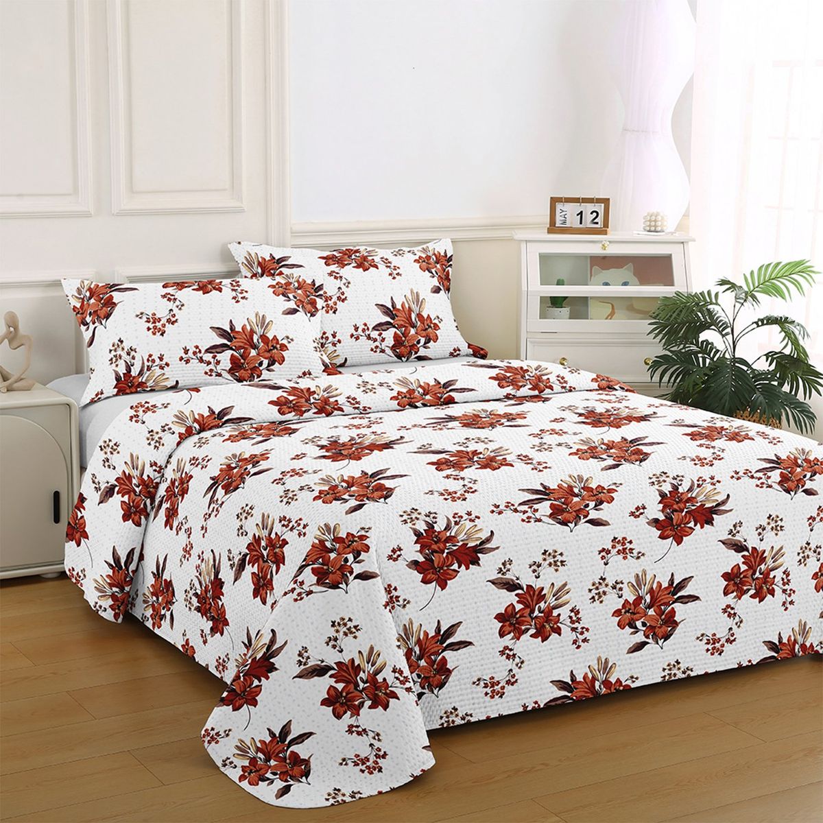ILLUSIONS - Quilt Bruselas Marron 2 Plazas Illusions