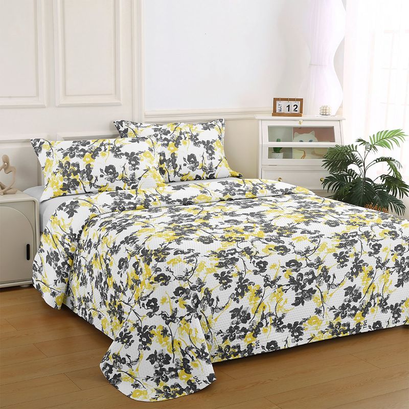 ILLUSIONS - Quilt Bruselas Amarillo King Illusions