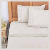 Juego De Sábanas Microfibra 0 King Bordado