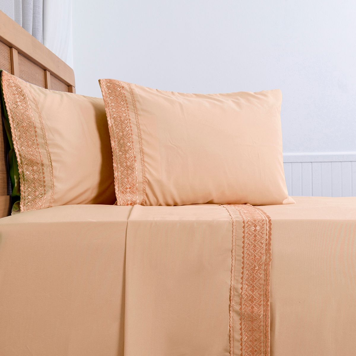 PLUMETTI - Juego De Sábanas Microfibra 0 King Bordado Plumetti