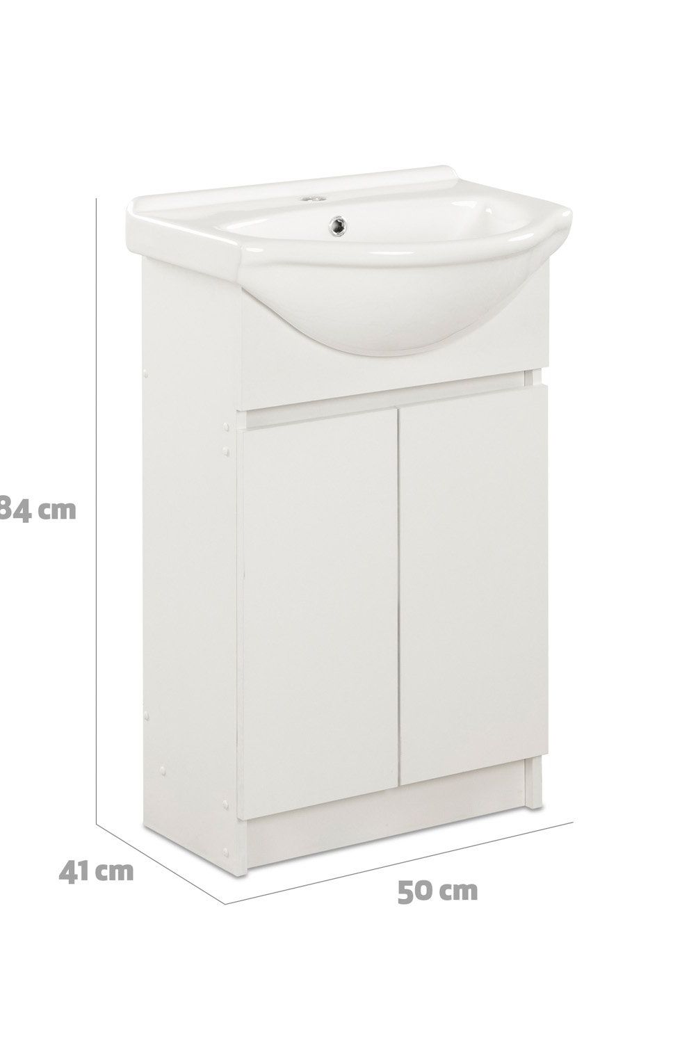 CIC - Mueble De Baño 50 Cannes 2 Puertas 1 Rep Blanco Cic