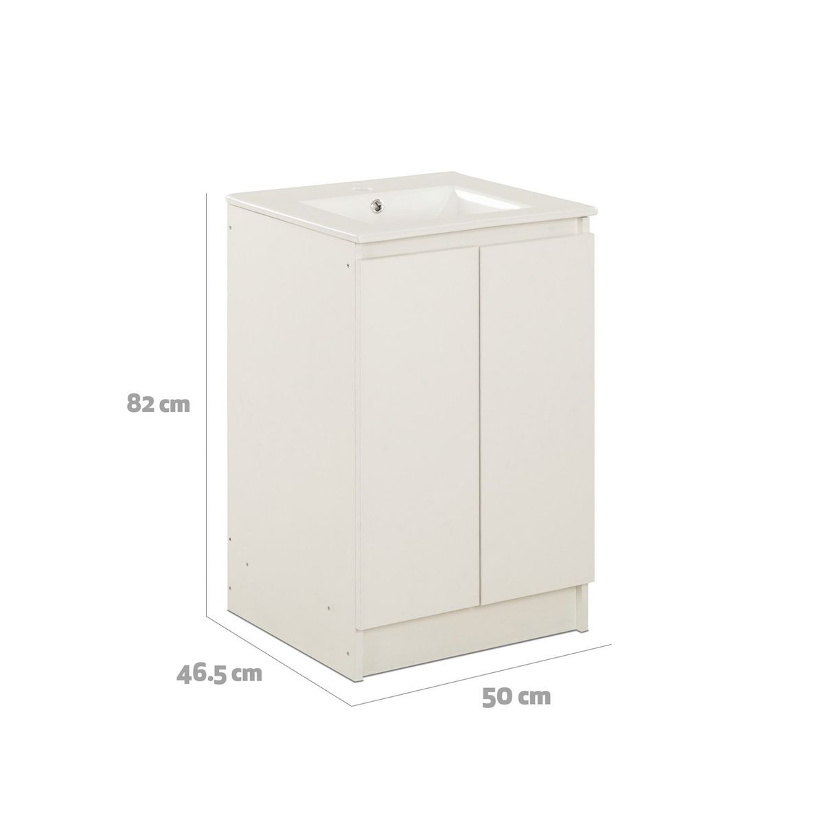 CIC - Mueble De Baño 50 Lisboa 2 Puertas Blanco Cic