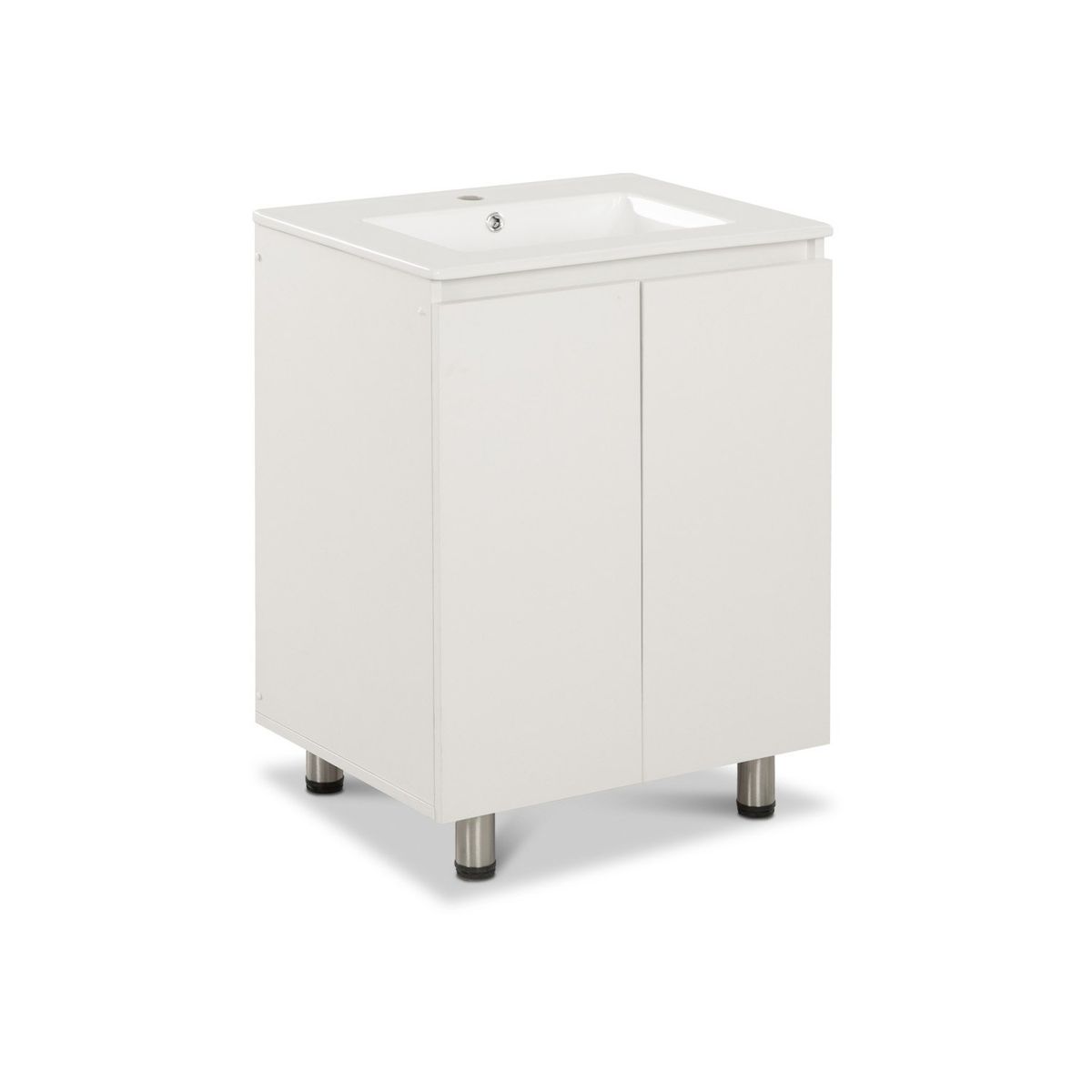CIC - Mueble De Baño 60 Lisboa 2 Puertas Patas Blanco Cic
