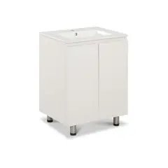 CIC - Mueble De Baño 60 Lisboa 2 Puertas Patas Blanco