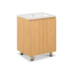 CIC - Mueble De Baño 60 Lisboa 2 Puertas Patas Olmo