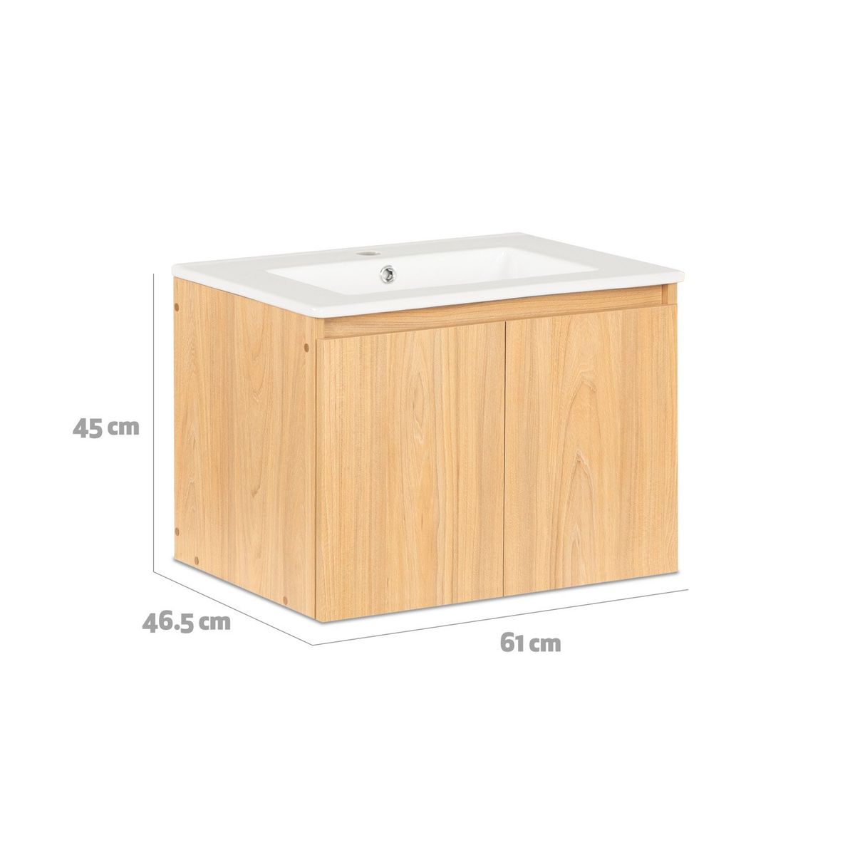 CIC - Mueble De Baño 60 Mónaco Aéreo 2 Patas Olmo Cic