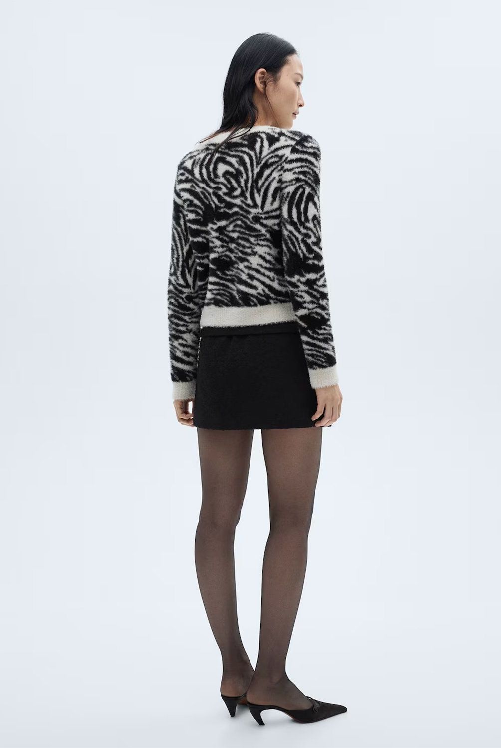 MANGO - Sweater Zebra Cuello Redondo Mujer Mango