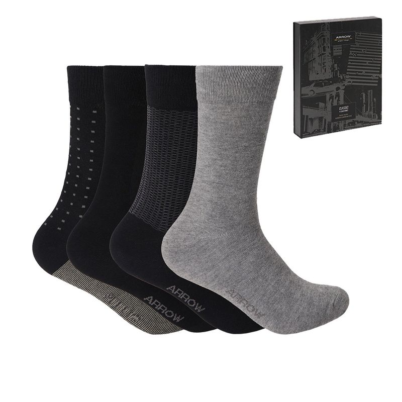 ARROW - Pack De 4 Calcetines Medio Algodón Hombre Arrow