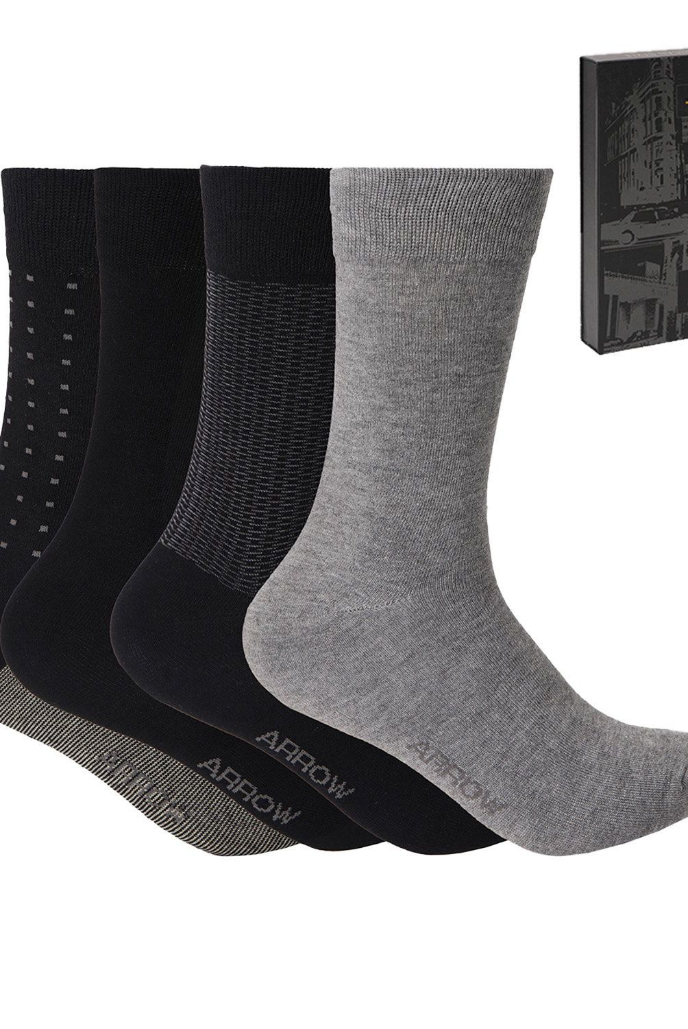 ARROW - Pack De 4 Calcetines Medio Algodón Hombre Arrow