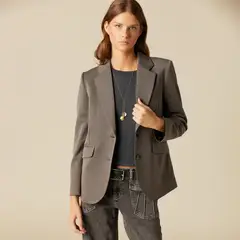 NICOLI - Blazer Gris Brillo Mujer