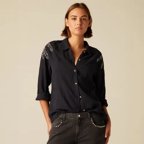 NICOLI - Blusa Palmera Beads Mujer