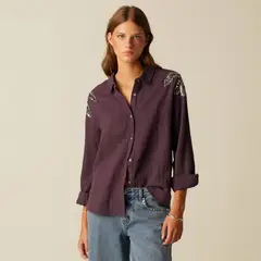 NICOLI - Blusa Palmera Beads Mujer