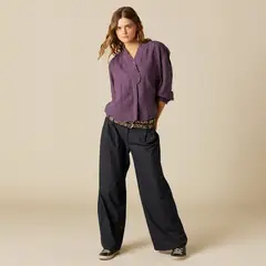 NICOLI - Blusa Perkins Moradodo Mujer