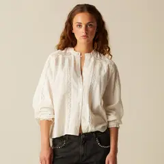 NICOLI - Blusa Cruda Tira Encaje Mujer