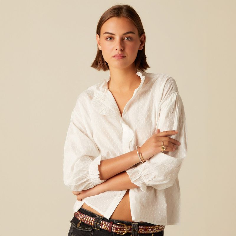 NICOLI - Blusa Cruda Dobi Mujer Nicoli