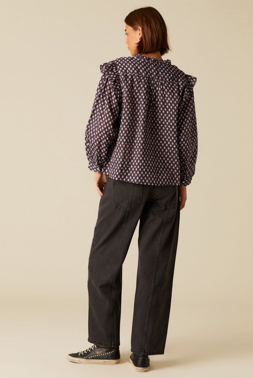 NICOLI - Blusa Buti Morado Mujer Nicoli