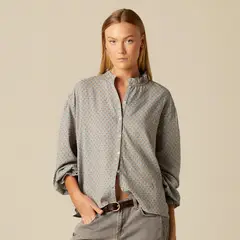 NICOLI - Blusa Hojitas Azul Mujer