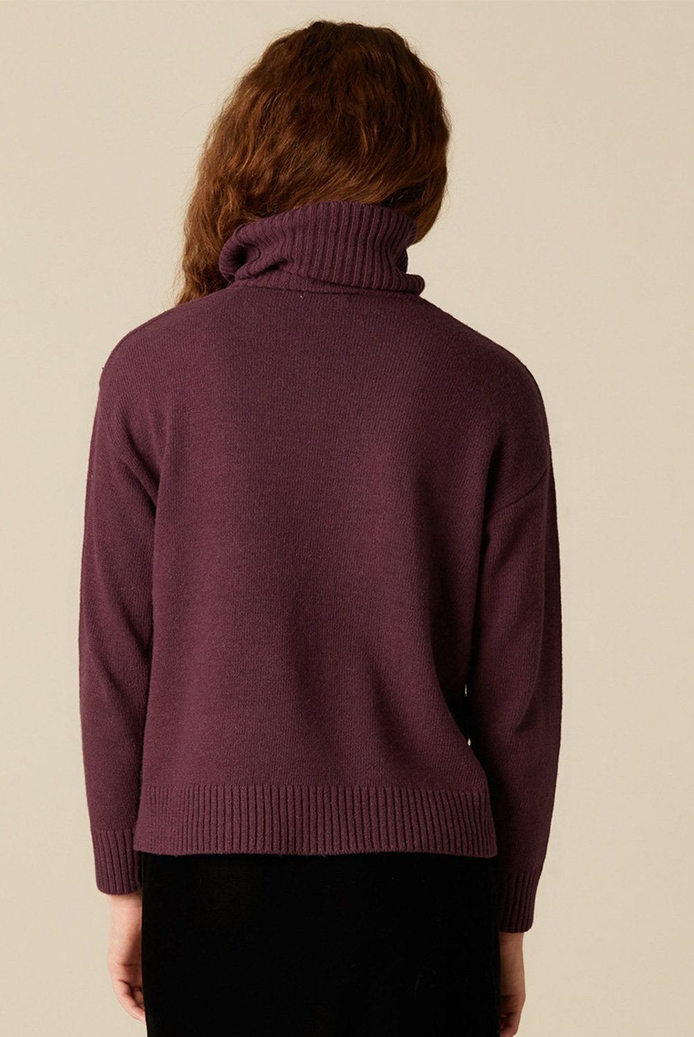 NICOLI - Sweater Morado Botones Estrellas Mujer Nicoli