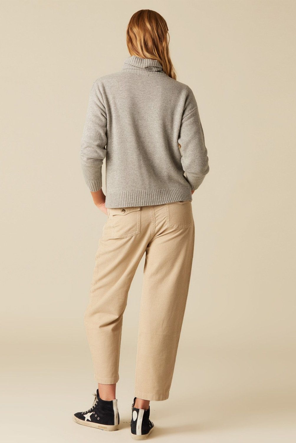 NICOLI - Sweater Gris Botones Estrellas Mujer Nicoli