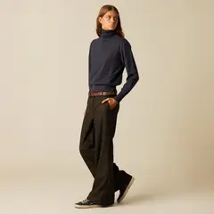 NICOLI - Sweater Cuello Vuelto Punto Azul Mujer