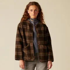 NICOLI - Chaquetón Cuadros Mujer