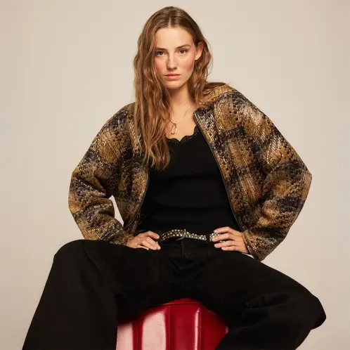 NICOLI - Bomber Lentejuelas Mujer